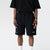 DNS006 PLEATED SHORTS IN BLACK